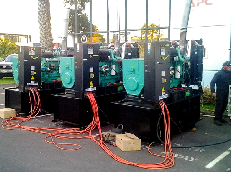 diesel generator load bank testing on site