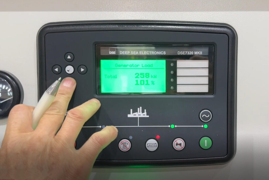 diesel generator operating at low electrical load in a standby power system