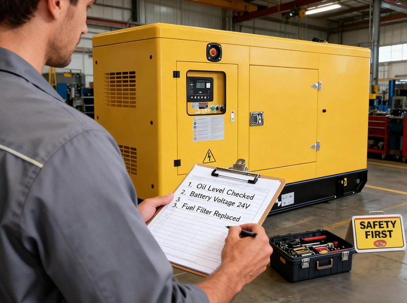 checking diesel generator fuel system for air leaks and fuel line issues