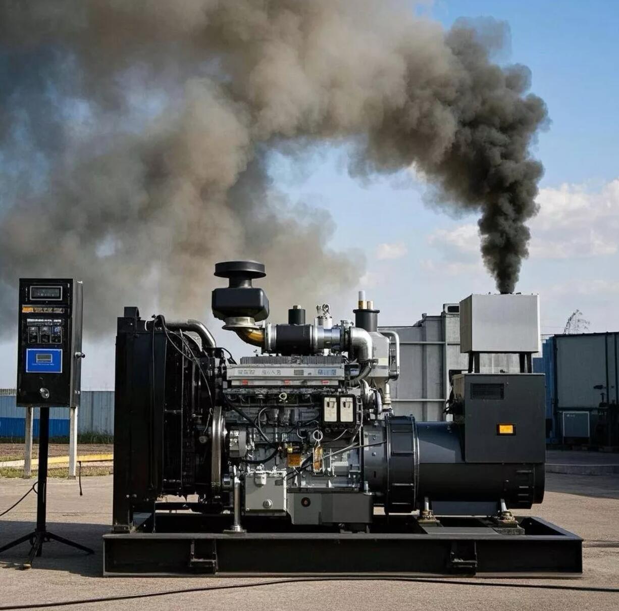 diesel generator black smoke caused by overload