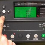 Diesel generator controller showing voltage