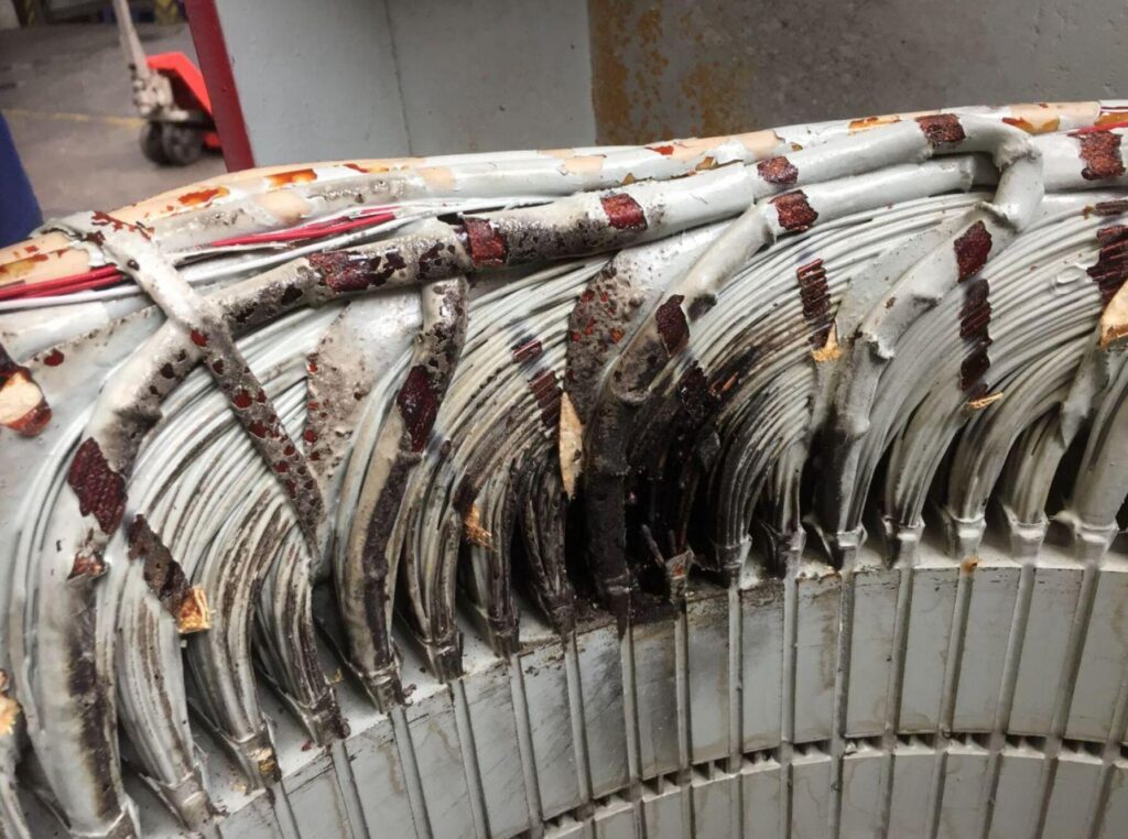 burned generator alternator stator windings