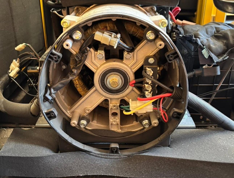 generator alternator winding inspection for signs of failure